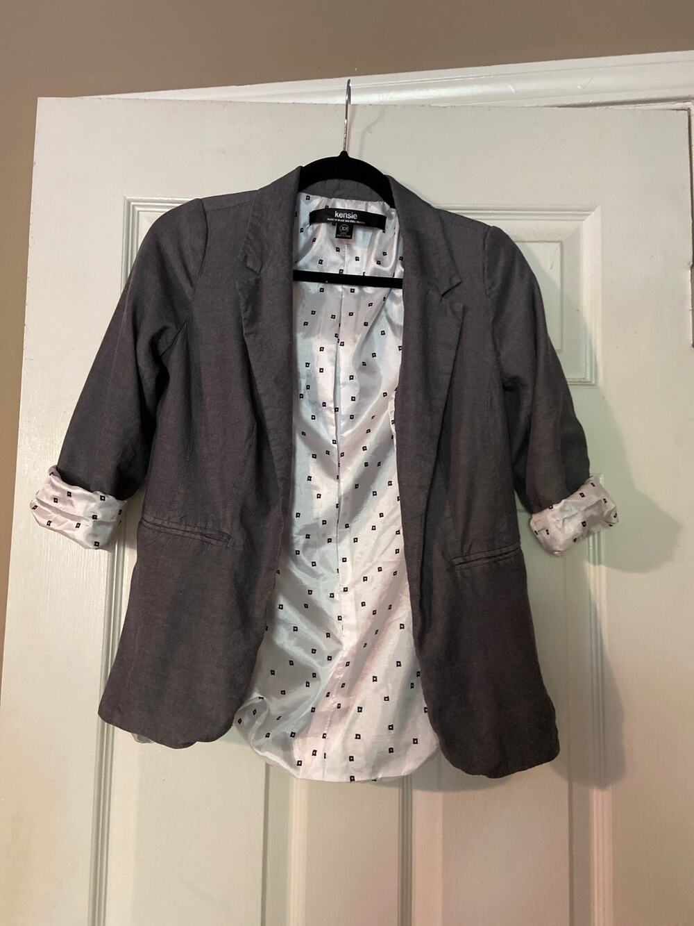 Kensie dark charcoal gray blazer Size XS